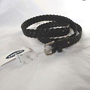 Old Navy Black Braided Belt M/L